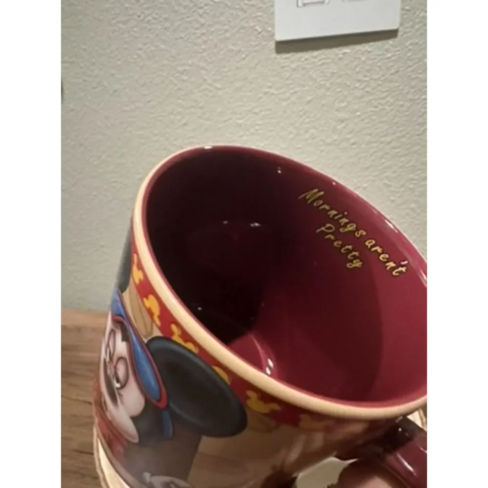 NWOT Disney Mickey 5” Coffee Mug “Mornings Aren't Pretty”